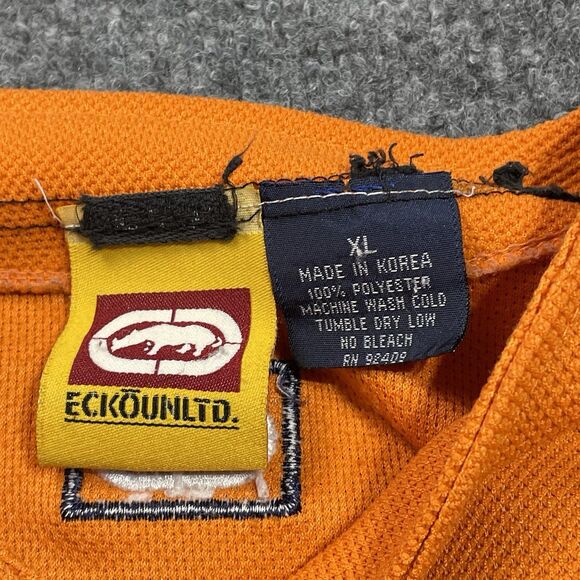 Vtg Ecko Unltd Jersey Shirt Men’s Extra Large Orange Hockey #72 Rhino Skater XL - Picture 4 of 16